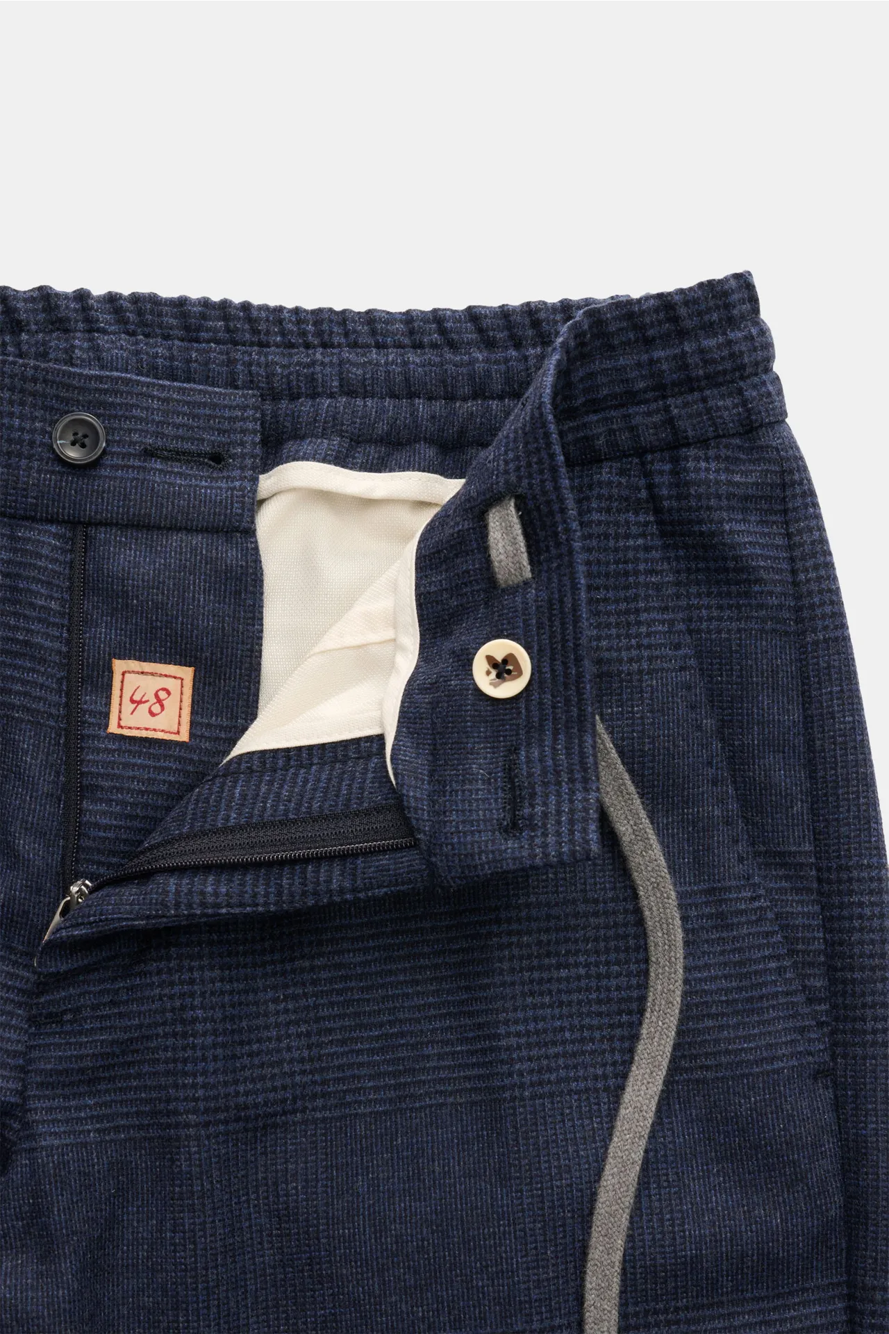 Marco Pescarolo - Herren - Jogpants 'Caracciolo' navy/schwarz kariert – Bild 4