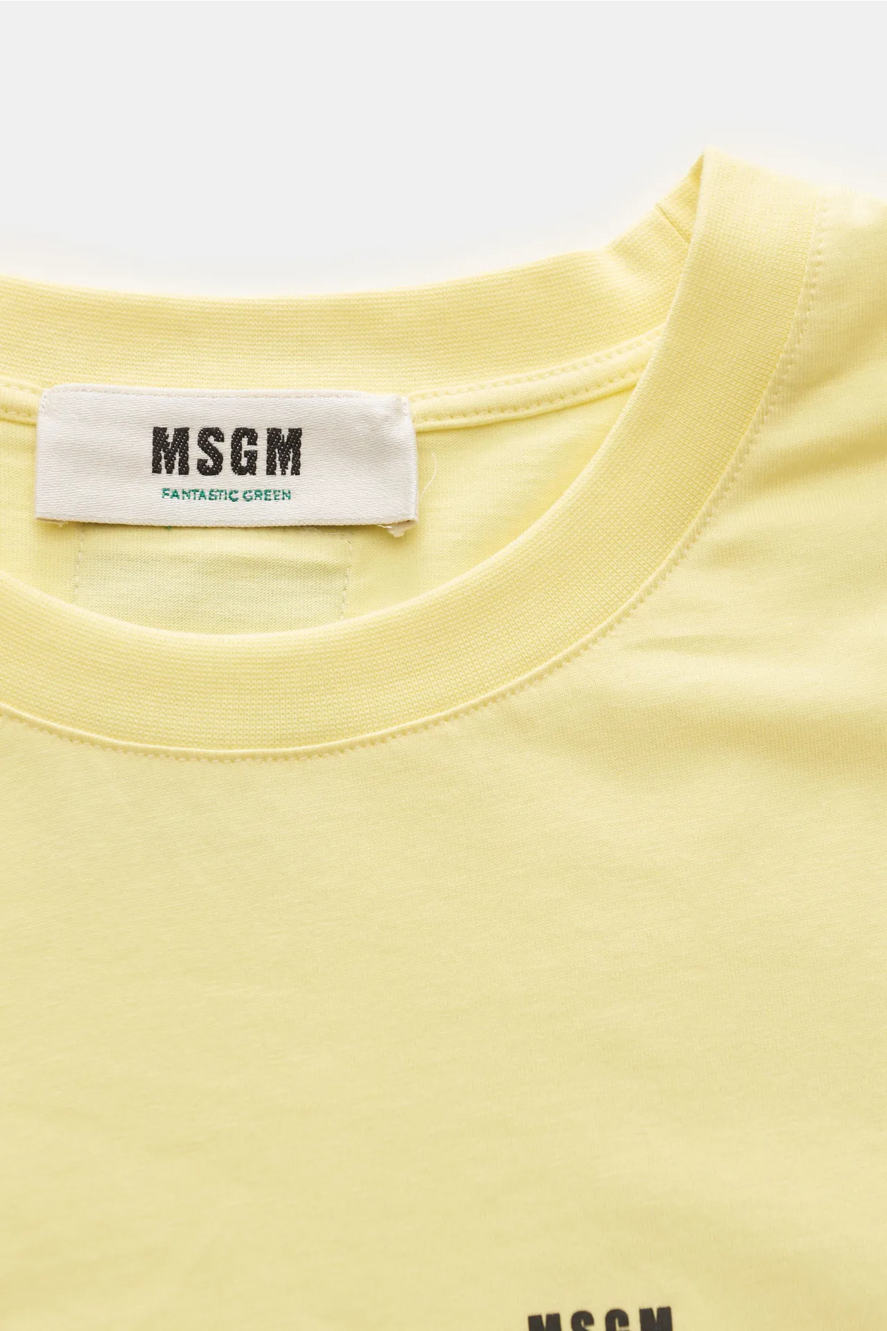 MSGM - Herren - Rundhals-T-Shirt hellgelb – Bild 2