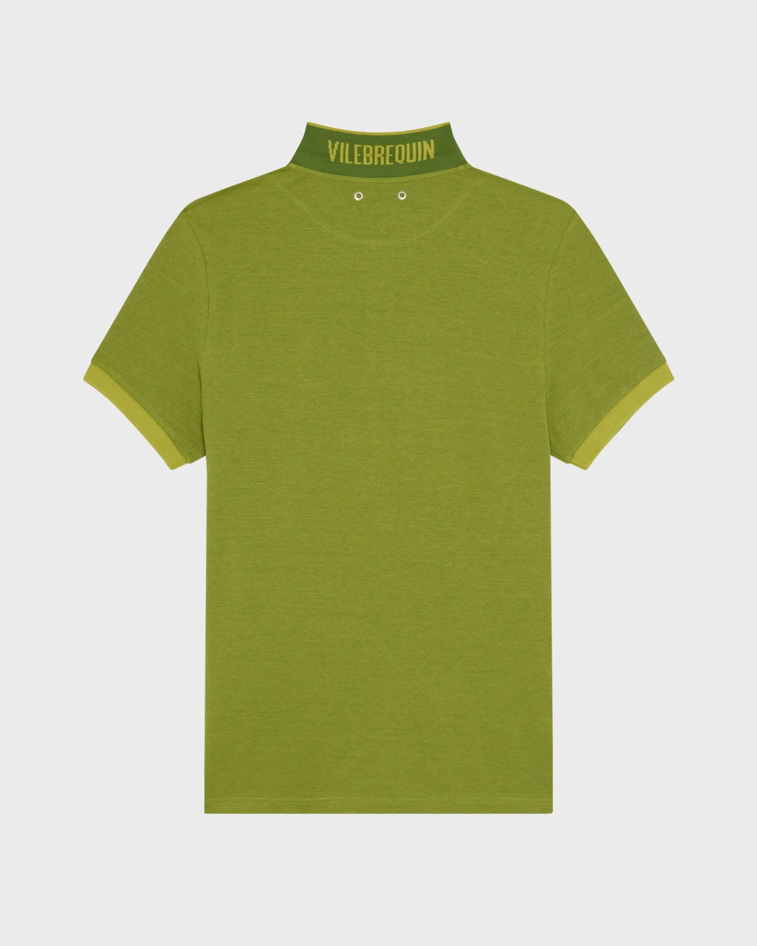 Vilebrequin - Solid Polohemd Aus Baumwolle Mit Changierendem Effekt Für Herren - Polohemd - Palatin - Grün - Größe XXXL – Bild 2