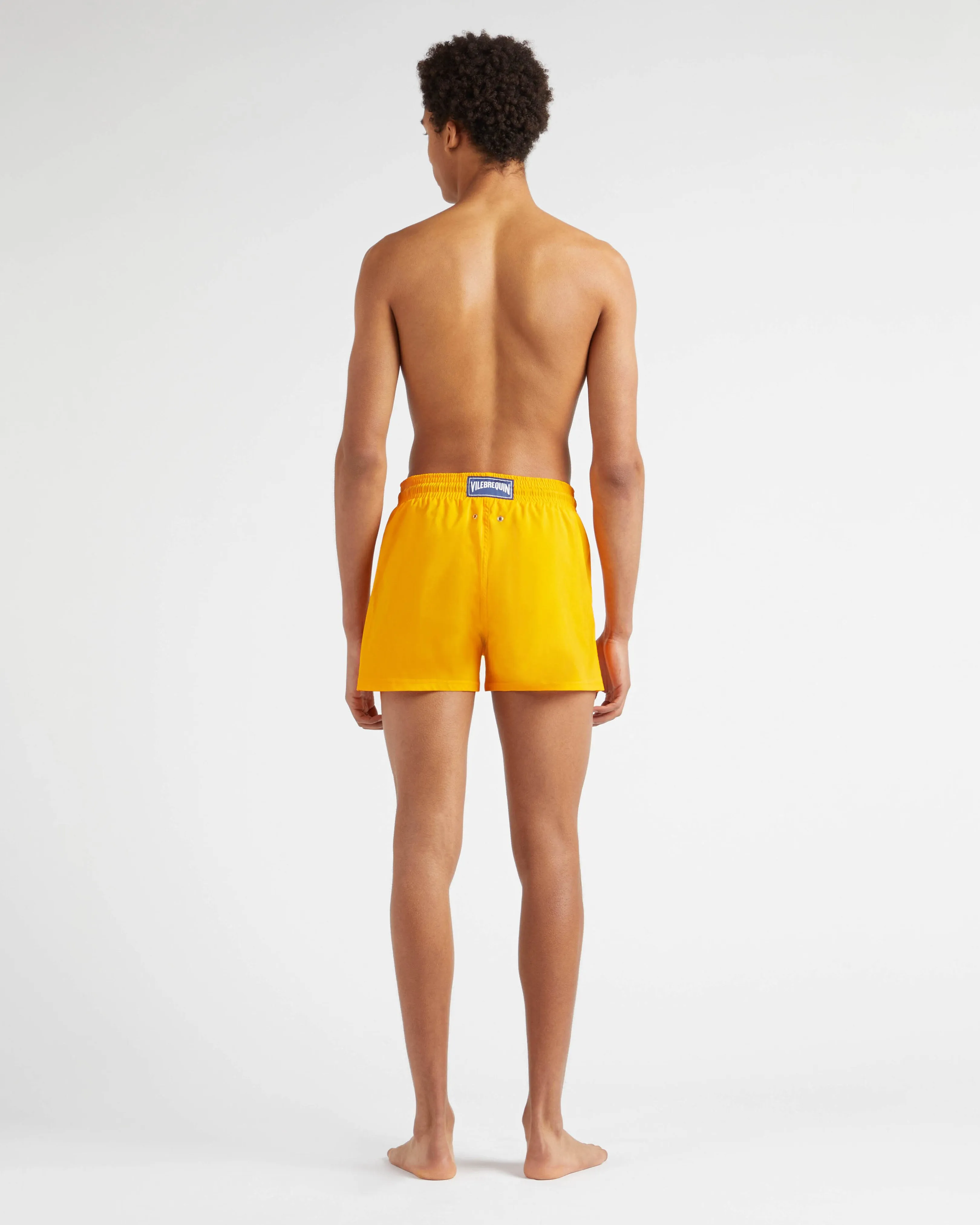 Vilebrequin - Kurze Und Figurbetonte Einfarbige Stretch-bademode Für Herren - Bademode - Man - Orange - Größe M – Bild 4