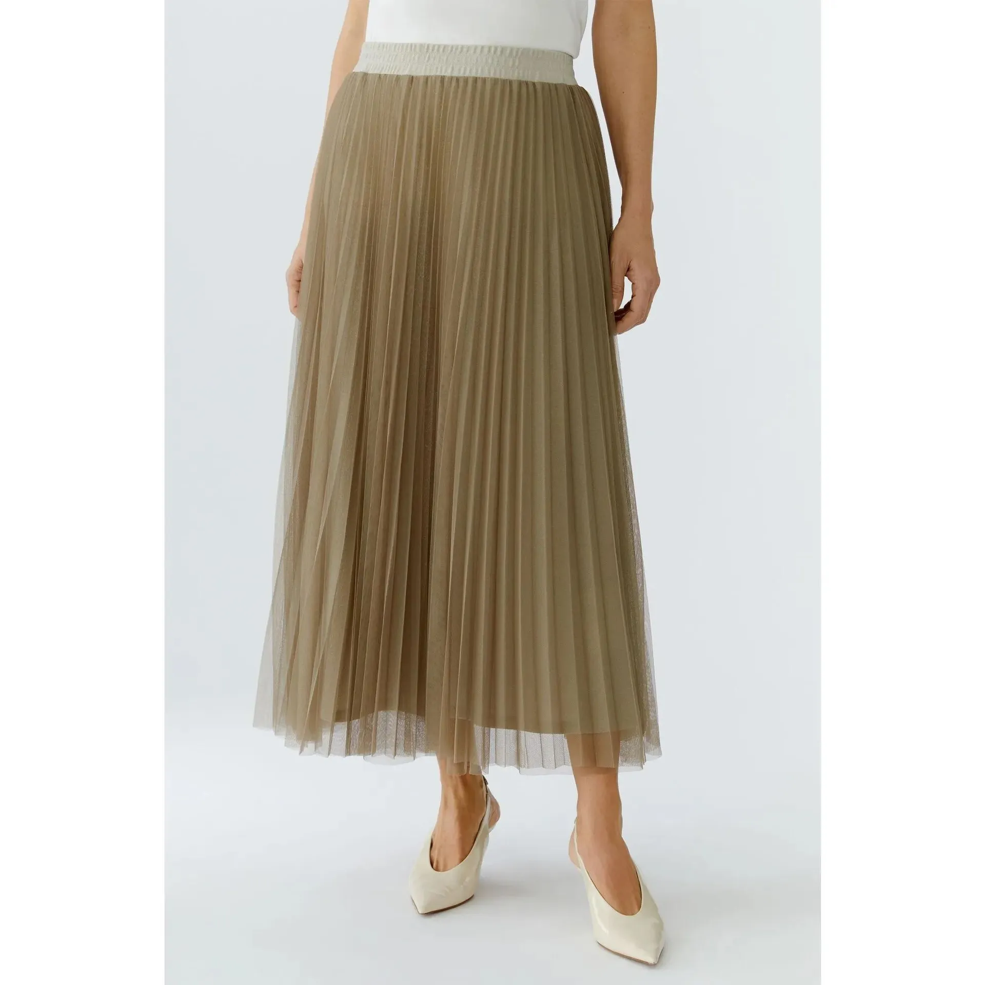 Oui - Plisseerock - Größe 36 DAMEN - braun – Bild 2