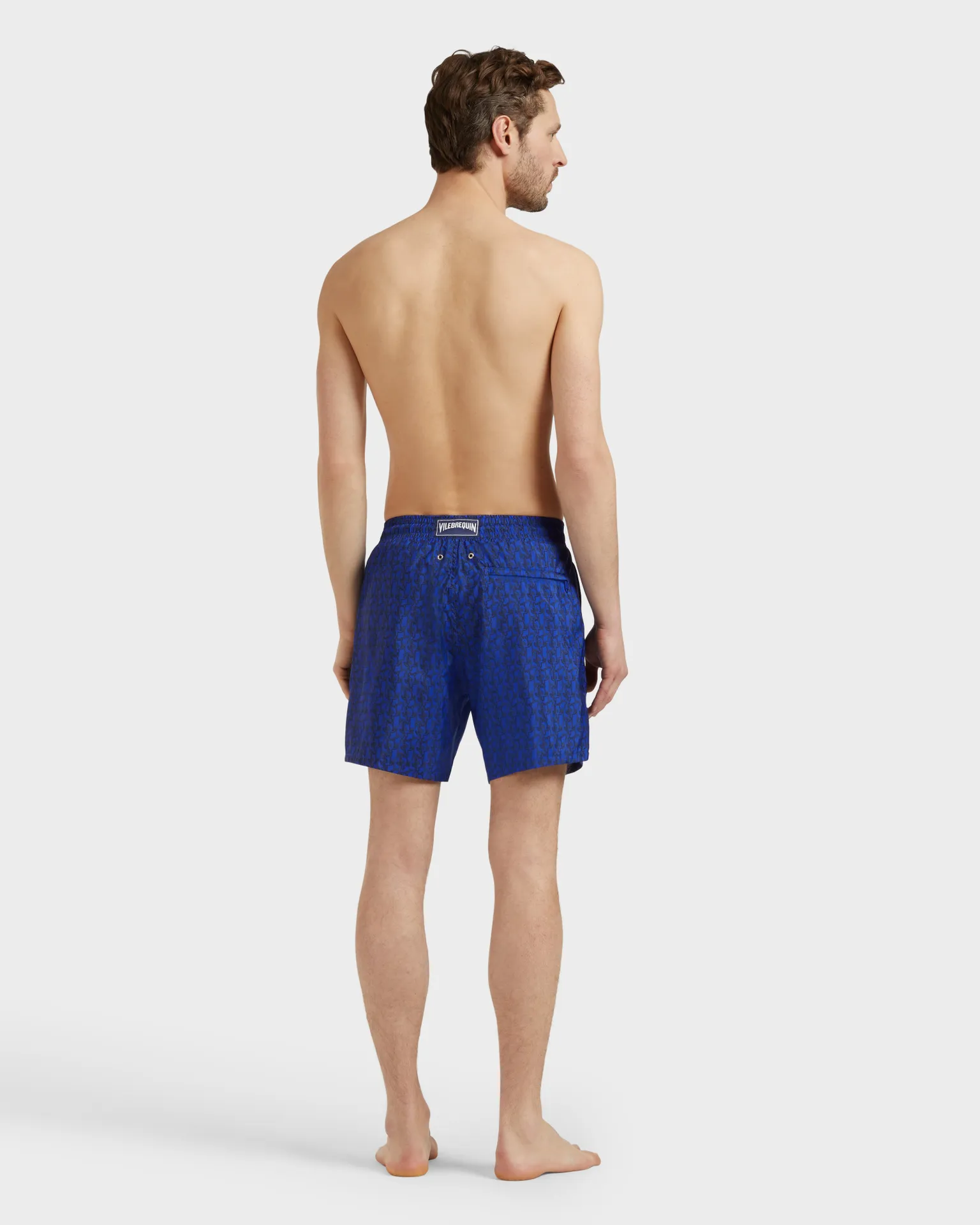 Vilebrequin - Ultraleichte Und Verstaubare Turtles Net Badeshorts Für Herren - Bademode - Mahina - Blau - Größe L – Bild 4