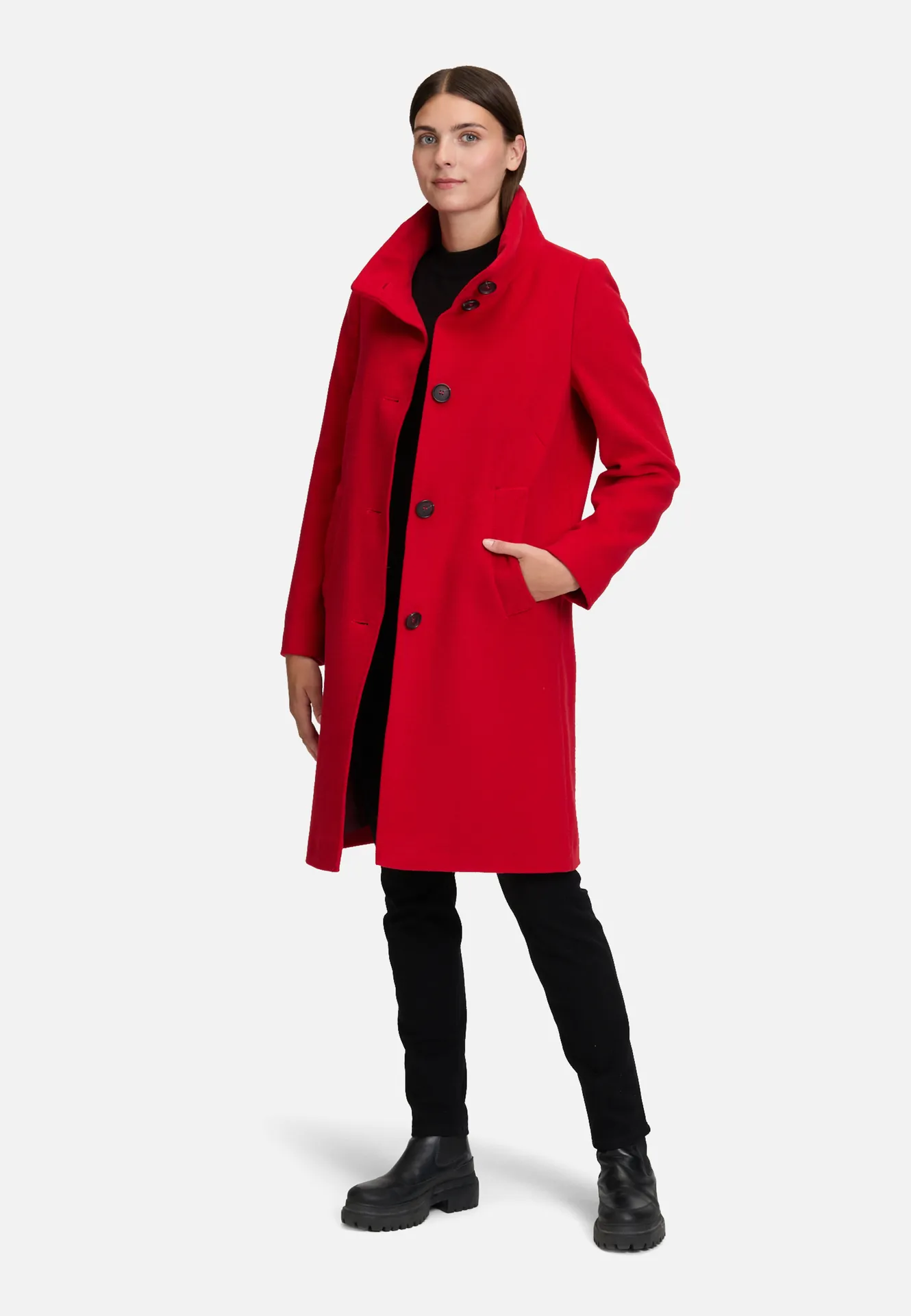 Wollmantel mit Kragen – Bild 2