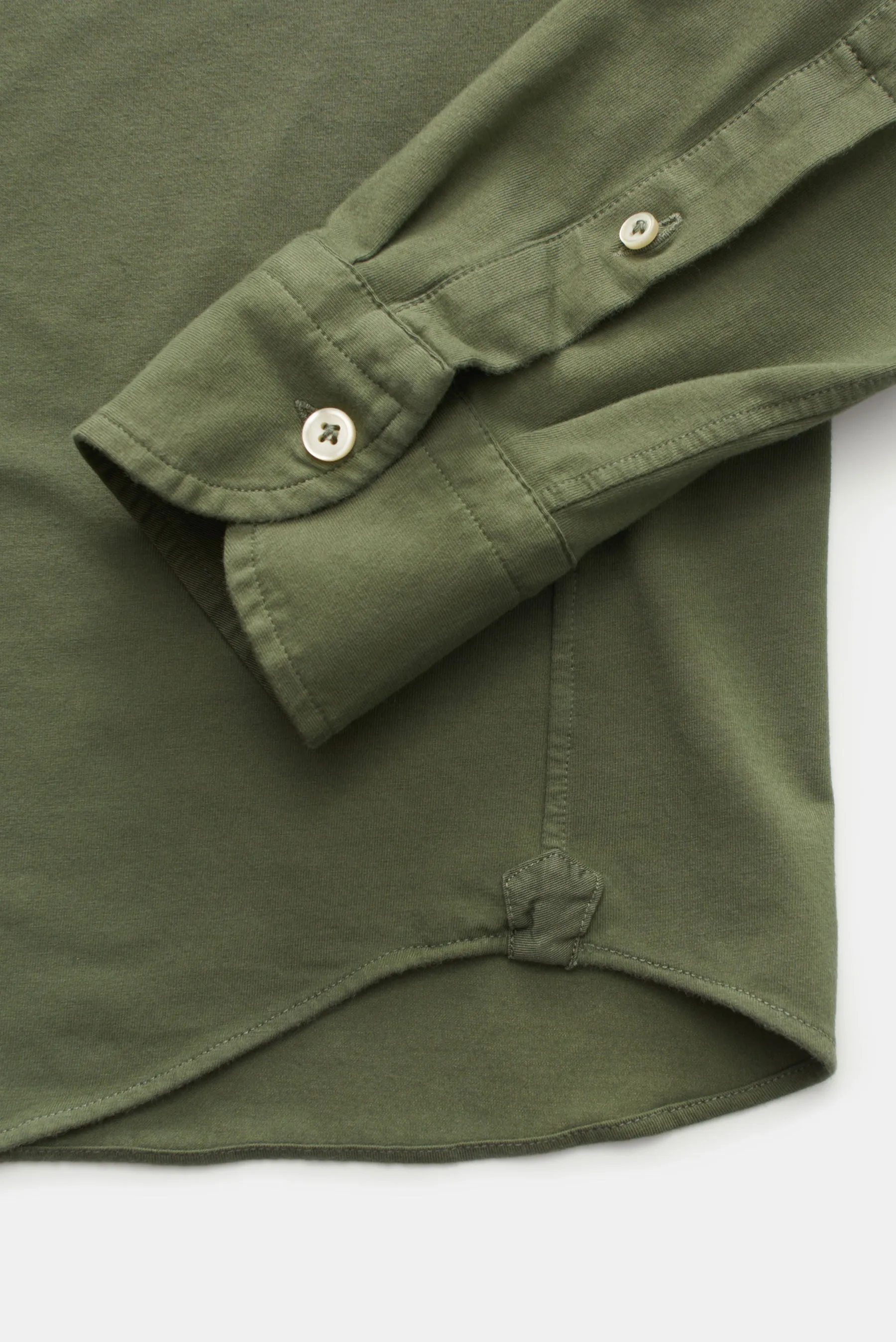 Sonrisa - Herren - Jersey-Hemd Haifisch-Kragen oliv – Bild 3