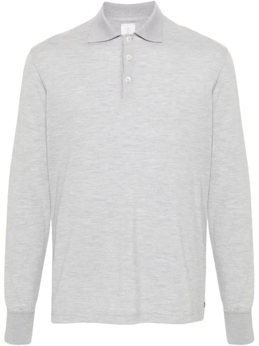 Eleventy - Classic Long Sleeve Polo - Größe XXXL - weiß Eleventy - Classic Long Sleeve Polo - Größe XXXL - weiß