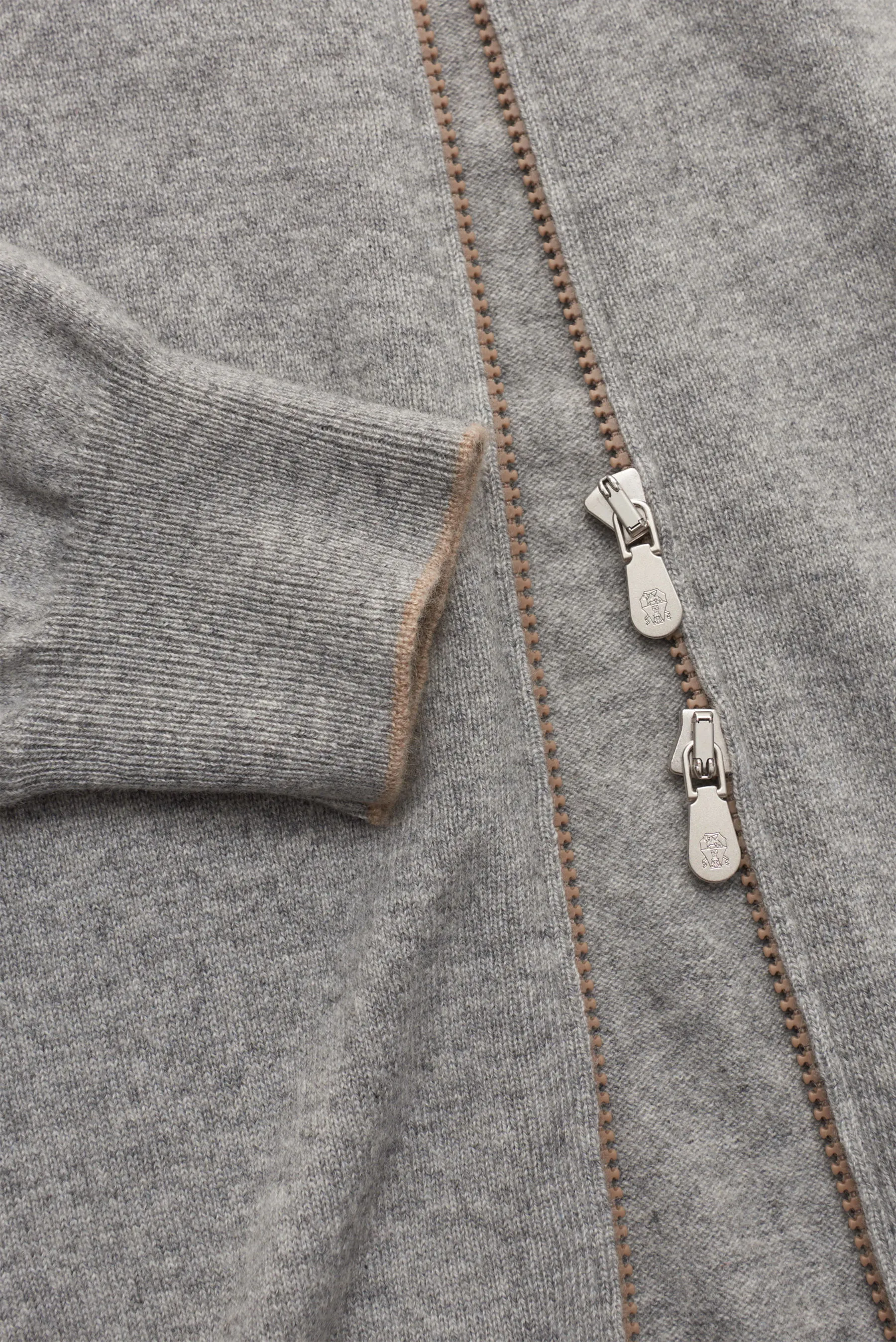 Brunello Cucinelli - Herren - Cashmere Strickjacke grau – Bild 3