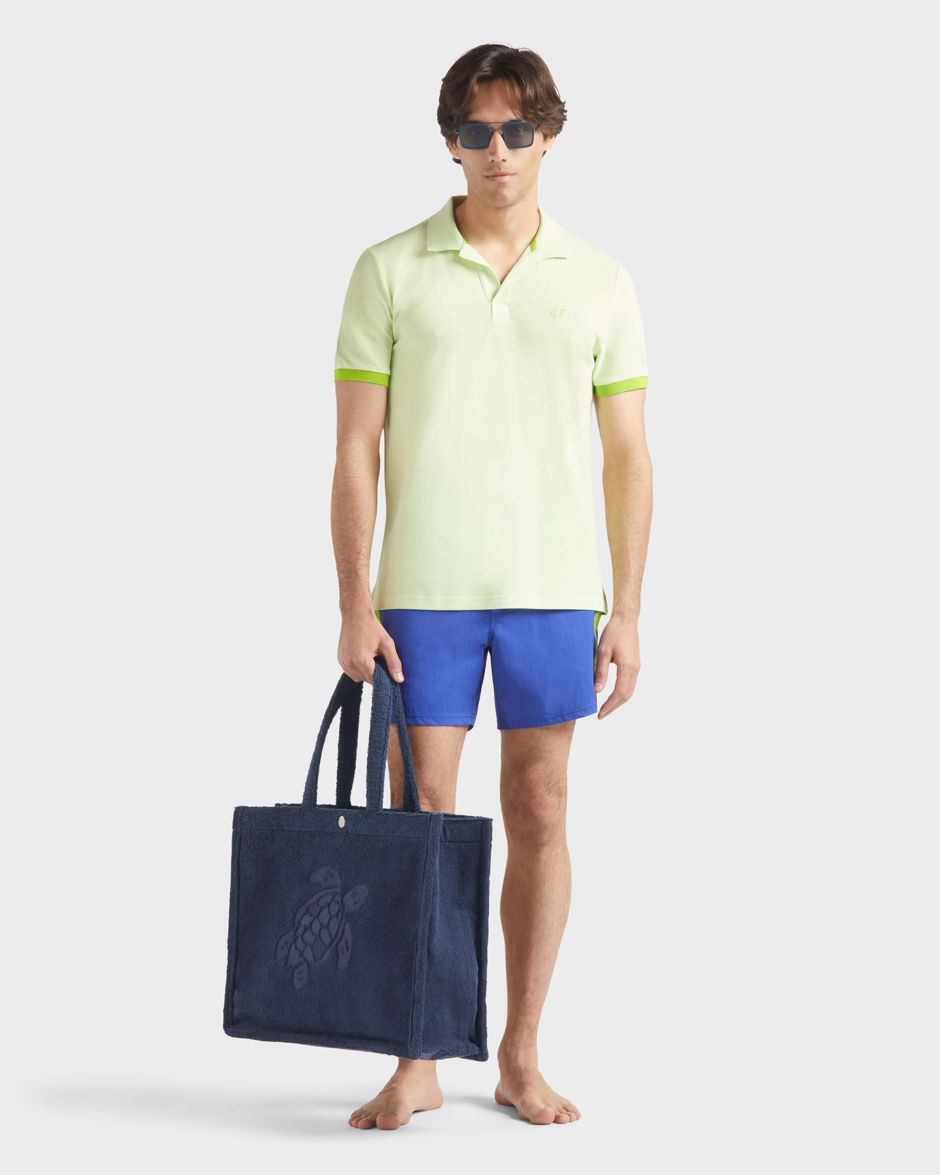 Vilebrequin - Color Block Stretch-badeshorts Mit Flachem Bund Für Herren - Bademode - Merle - Blau - Größe L – Bild 5