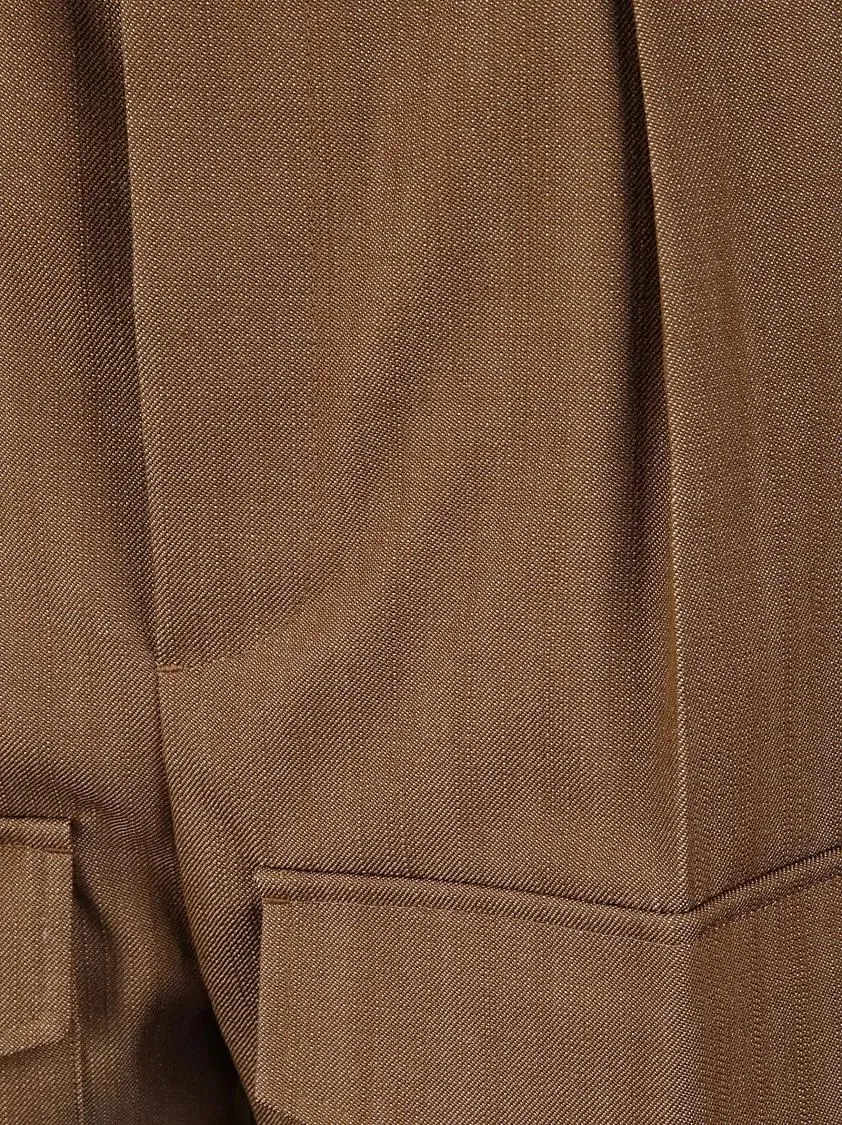 Setchu - High-Waisted Virgin Wool Trousers - Größe 1 - braun – Bild 2