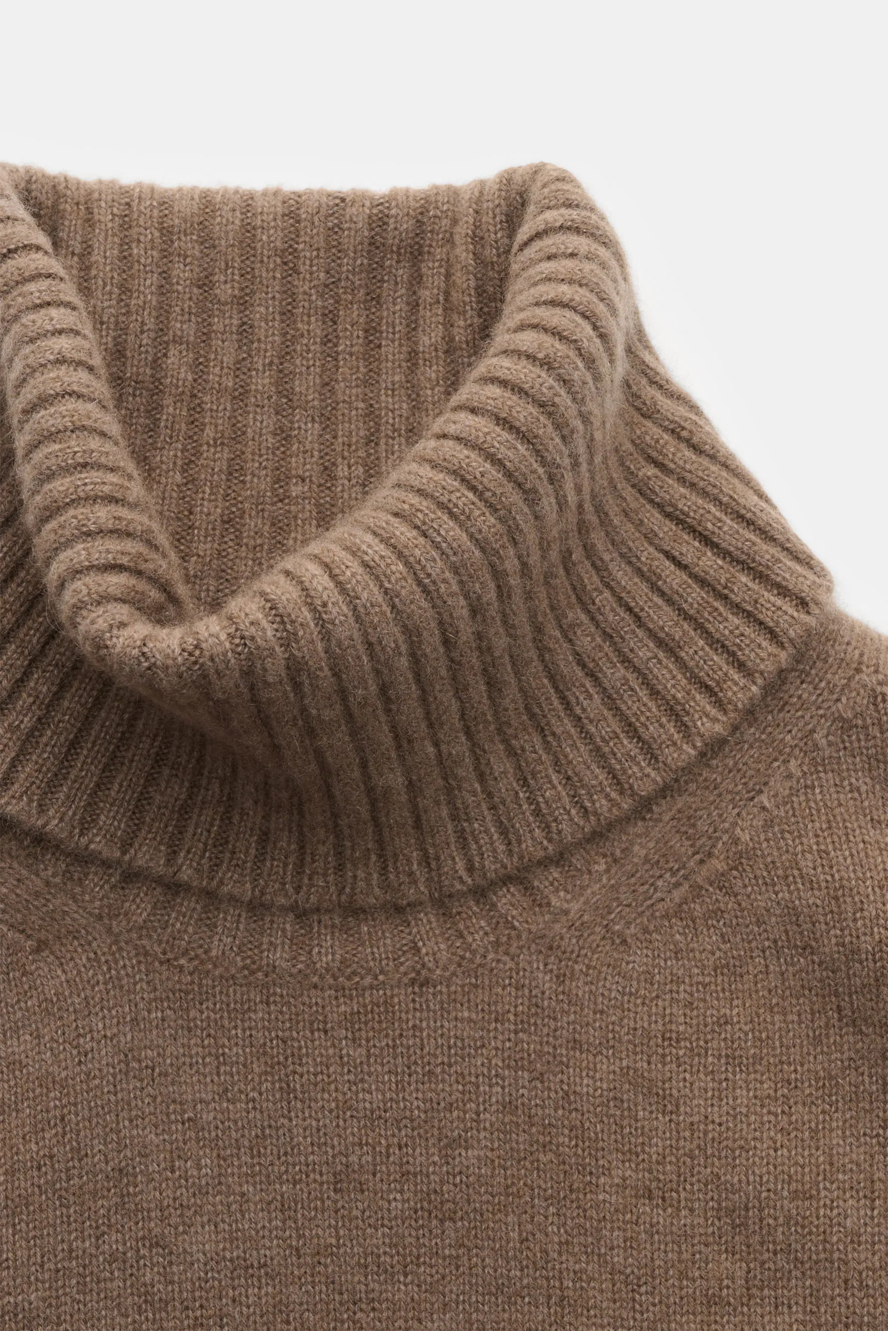 Lunaria Cashmere - Herren - Cashmere Rollkragenpullover graubraun – Bild 2
