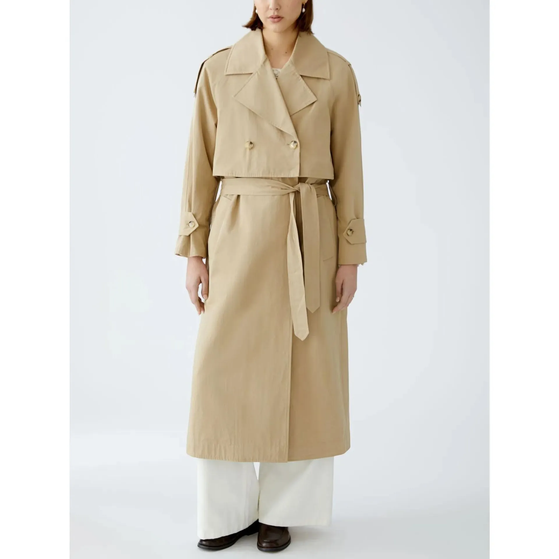Oui - Trenchcoat - Größe 34 - beige – Bild 4