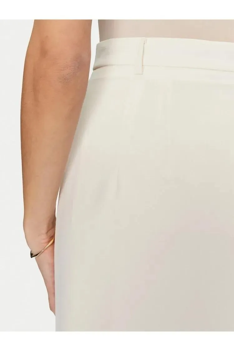 Simona Corsellini - Midi Skirt With Front Slit - Größe 42 - weiß – Bild 2