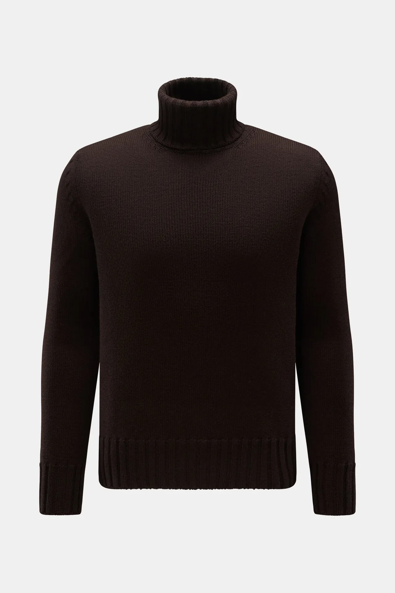 B.F. Knitwear - Herren - Merino Rollkragenpullover dunkelbraun B.F. Knitwear - Herren - Merino Rollkragenpullover dunkelbraun