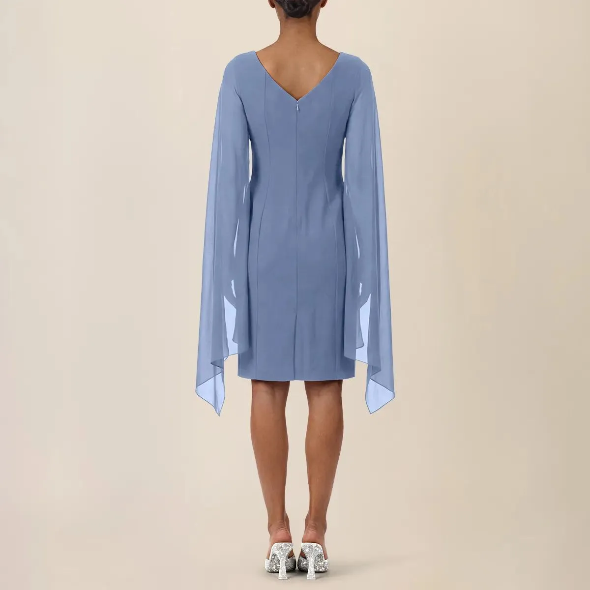 Apart - Kleid mit Chiffonstola - Größe 42 - blau – Bild 2