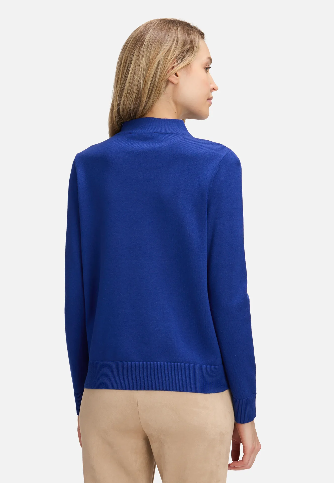 Basic-Strickpullover mit Stehkragen Basic-Strickpullover mit Stehkragen