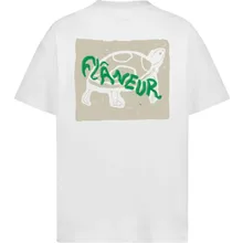 Flâneur - Chalk Turtle T-Shirt White - Größe XS - white Flâneur - Chalk Turtle T-Shirt White - Größe XS - white