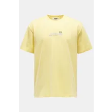 MSGM - Herren - Rundhals-T-Shirt hellgelb MSGM - Herren - Rundhals-T-Shirt hellgelb