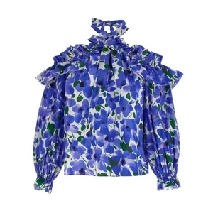 Carolina Herrera - Floral-Print Off-The-Shoulder Top With 3D Ruffle D - Größe 8 - bunt Carolina Herrera - Floral-Print Off-The-Shoulder Top With 3D Ruffle D - Größe 8 - bunt