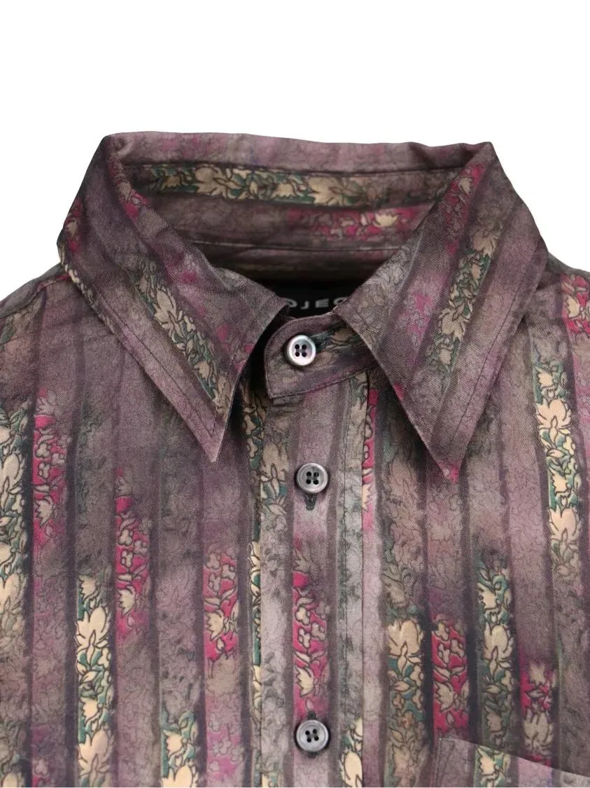 Paris Best - Floral Motif Shirt In Brown Viscose - Größe M - braun – Bild 2