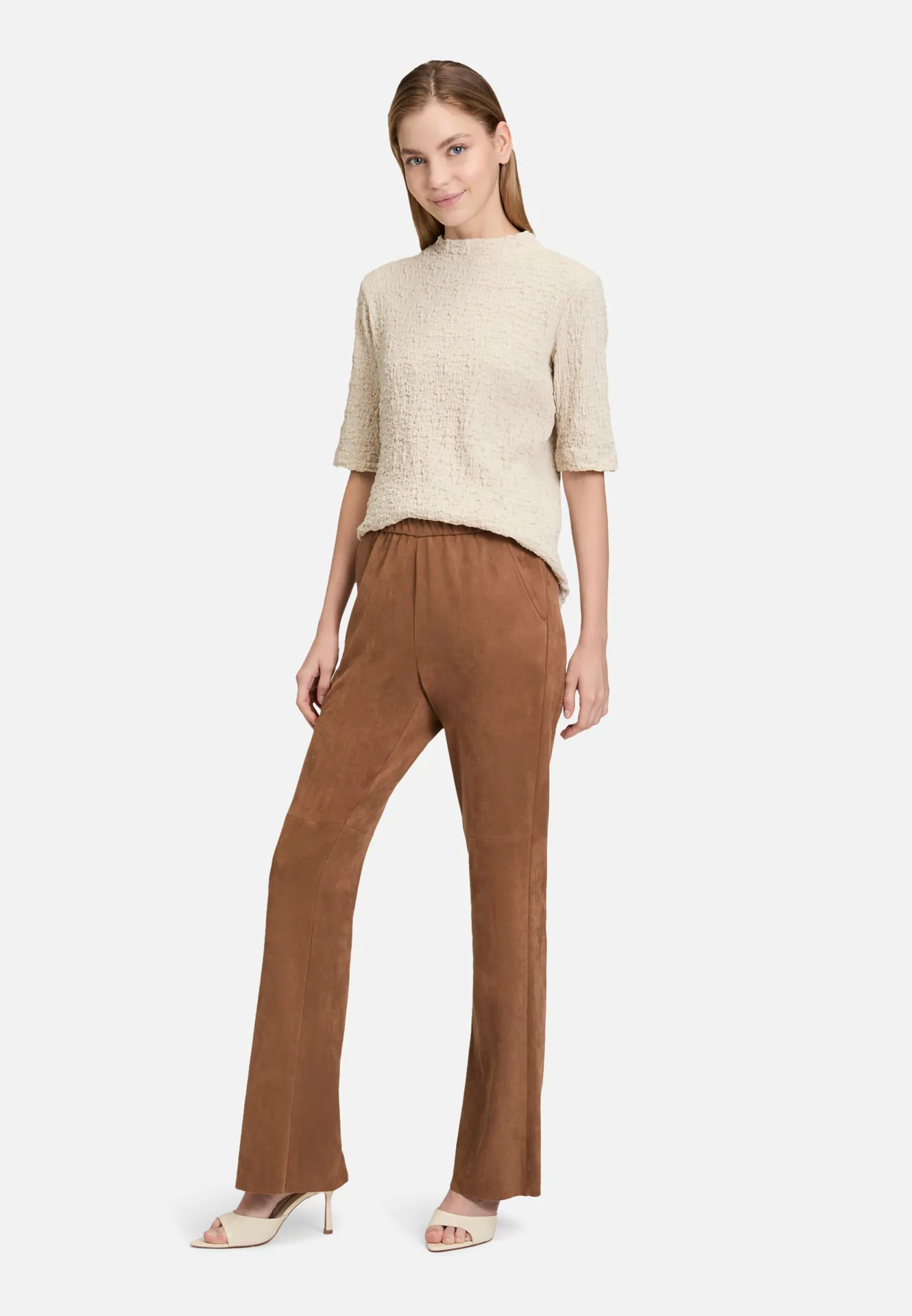 Strukturshirt mit Stehkragen – Bild 2