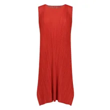 ISSEY MIYAKE PLEATS PLEASE - Plissé Midi Dress – Red - Größe III - rot ISSEY MIYAKE PLEATS PLEASE - Plissé Midi Dress – Red - Größe III - rot