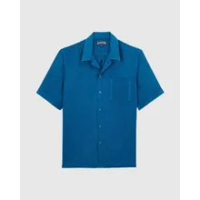 Vilebrequin - Solid Bowling-hemd Aus Leinen Für Herren - Hemd - Charli - Blau - Größe S Vilebrequin - Solid Bowling-hemd Aus Leinen Für Herren - Hemd - Charli - Blau - Größe S