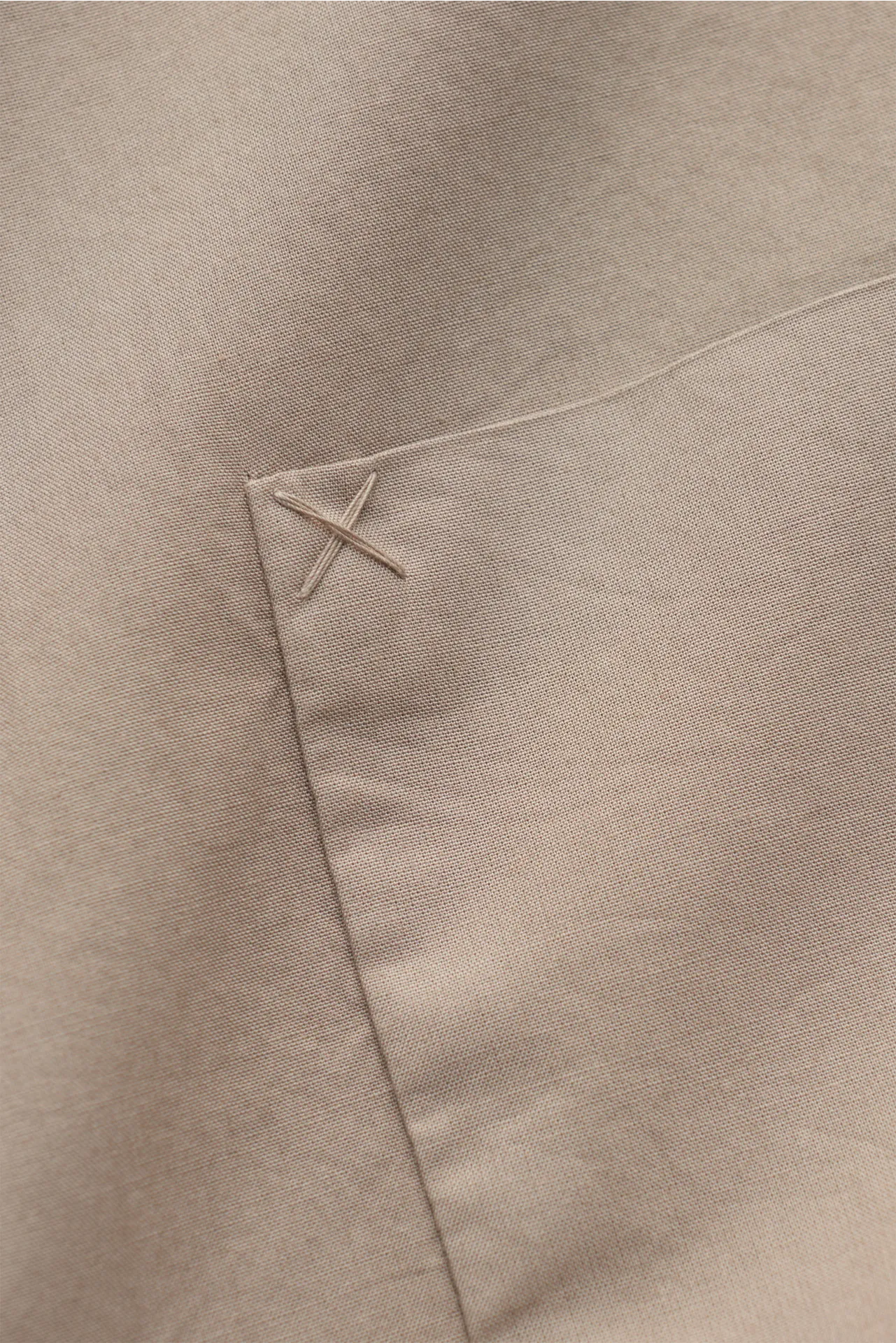 Weber+Weber - Herren - Casual Hemd 'Vintage Popeline Collar Shirt' Grandad-Kragen khaki – Bild 4