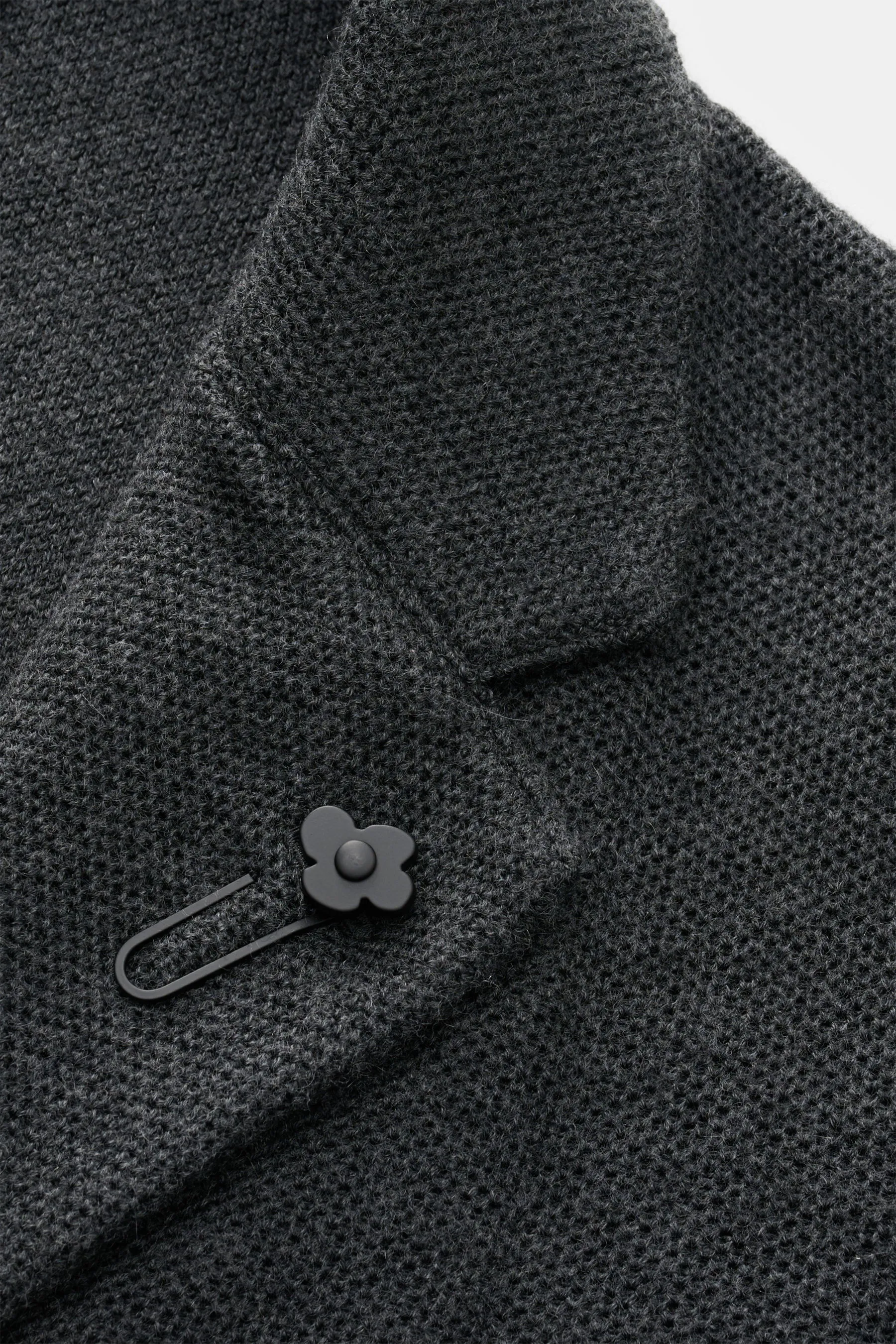 Lardini - Herren - Strickblazer dunkelgrau meliert – Bild 5
