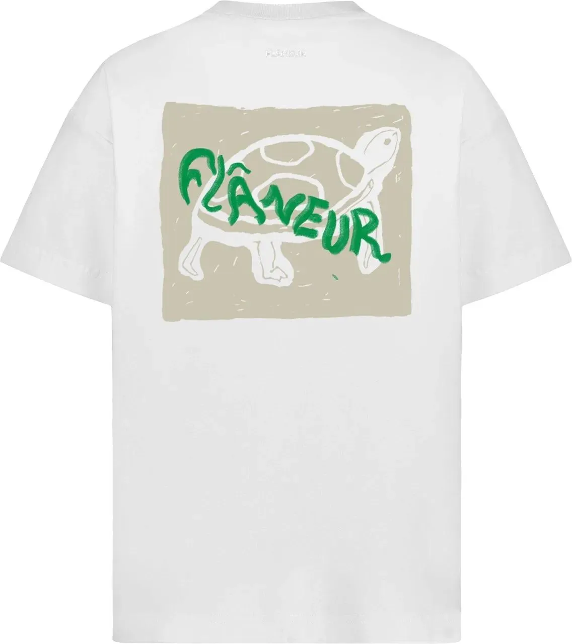 Flâneur - Chalk Turtle T-Shirt White - Größe XS - white Flâneur - Chalk Turtle T-Shirt White - Größe XS - white