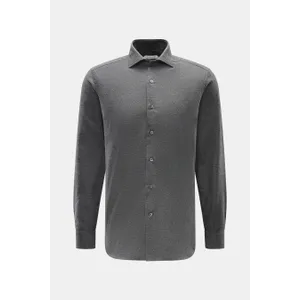 Guglielminotti - Herren - Flanellhemd Haifisch-Kragen dunkelgrau meliert Guglielminotti - Herren - Flanellhemd Haifisch-Kragen dunkelgrau meliert