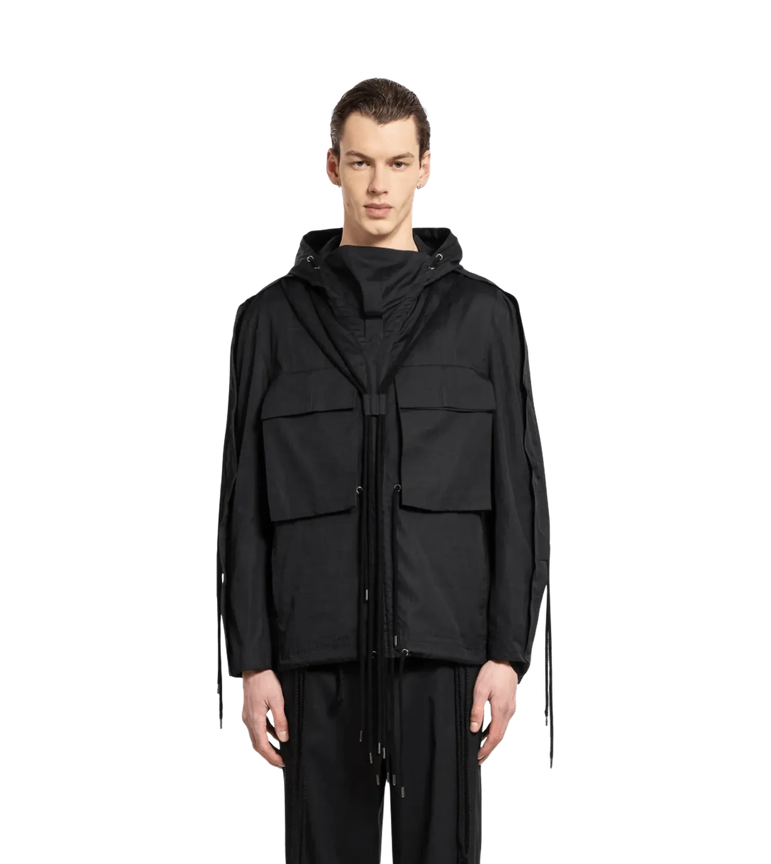 Craig Green - Hooded Overshirt - Größe L - schwarz Craig Green - Hooded Overshirt - Größe L - schwarz