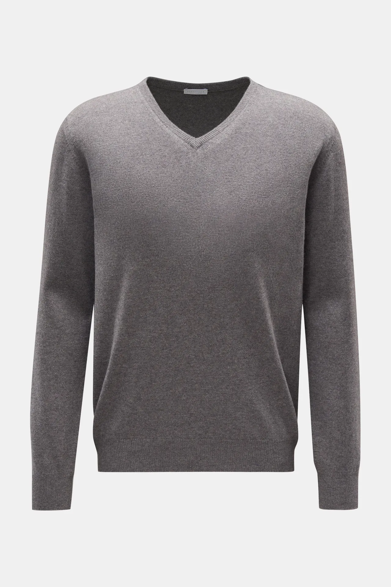 BRAUN Hamburg Essentials - Herren - Cashmere V-Neck Pullover grau BRAUN Hamburg Essentials - Herren - Cashmere V-Neck Pullover grau