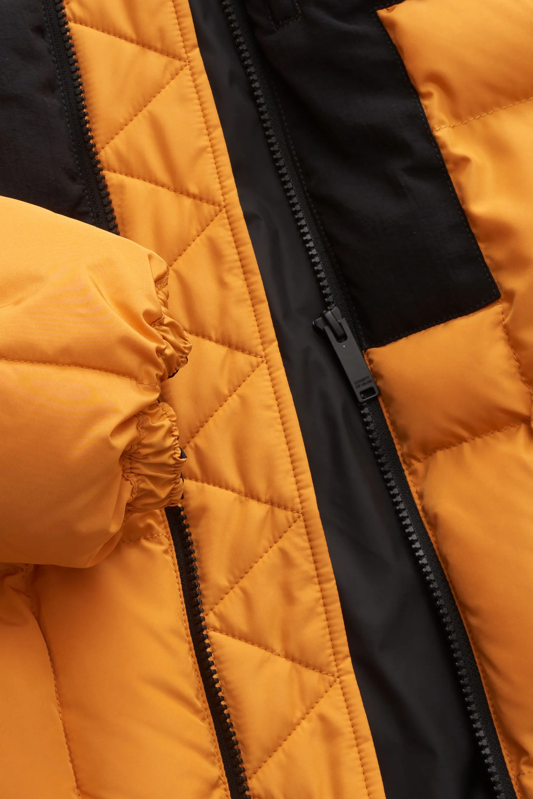 Marcelo Burlon - Herren - Steppjacke 'Cross Block Puffer' orange/schwarz – Bild 4