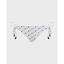 Vilebrequin - Micro Ronde Des Tortues Bikinihose Zum Seitlichen Binden Für Damen - Bademode - Flore - Weiss - Größe L Vilebrequin - Micro Ronde Des Tortues Bikinihose Zum Seitlichen Binden Für Damen - Bademode - Flore - Weiss - Größe L