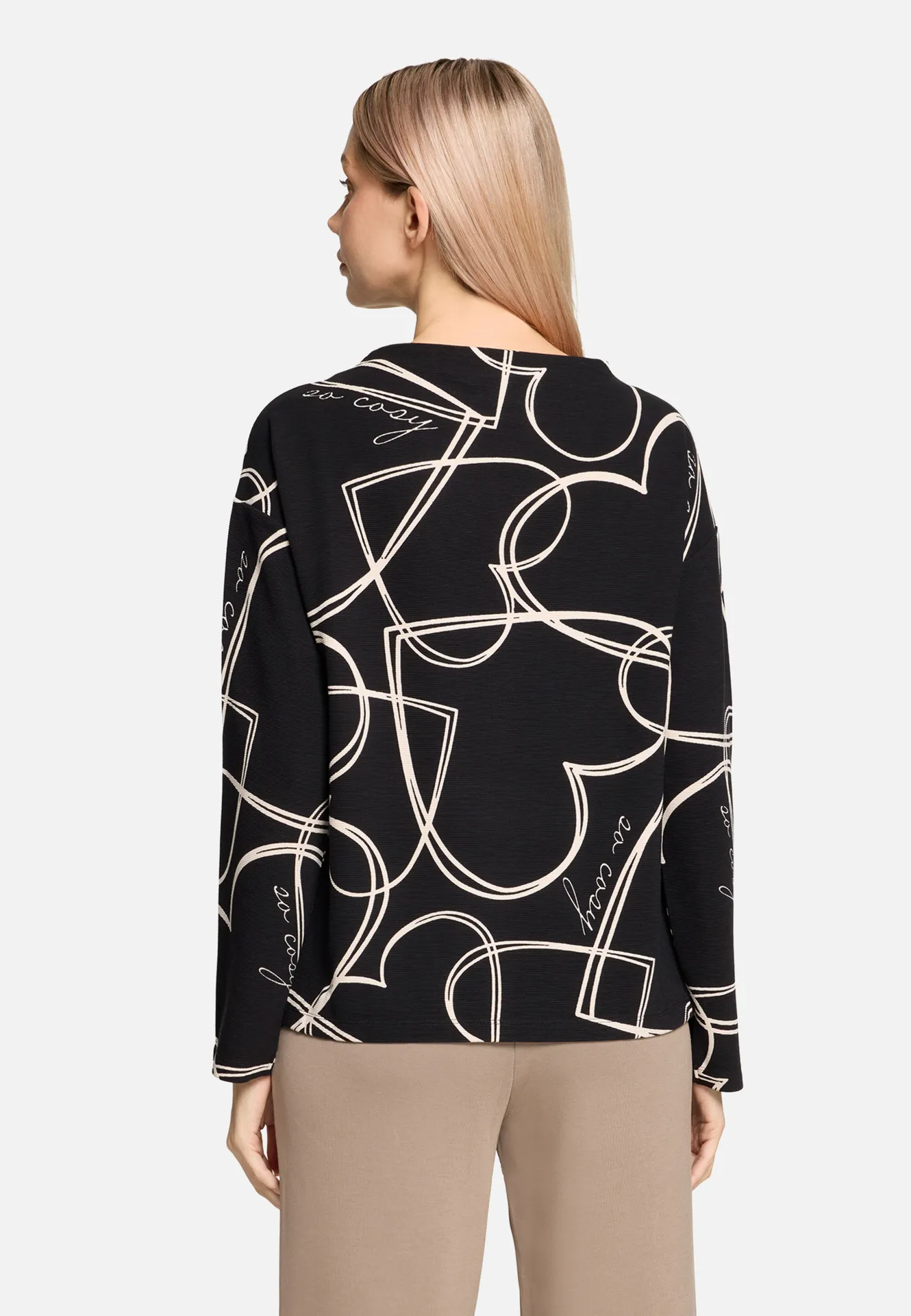 Sweatshirt mit Rippenstruktur Sweatshirt mit Rippenstruktur