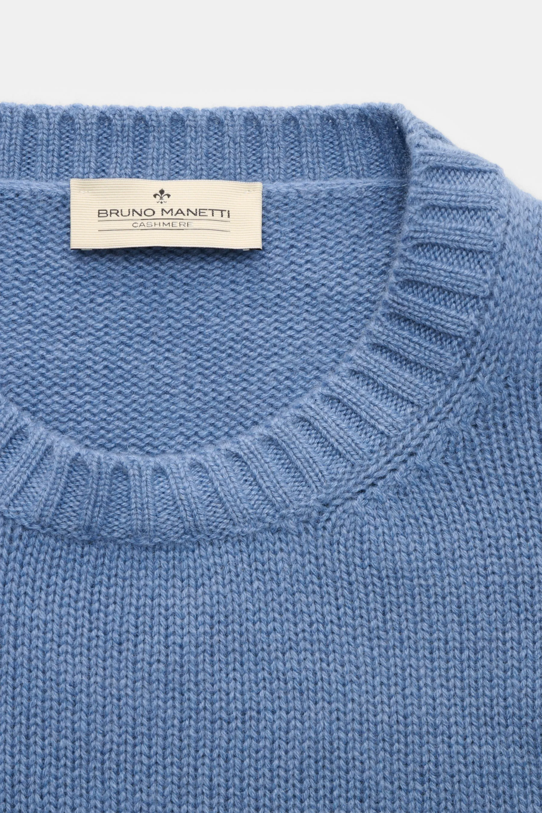 Bruno Manetti - Herren - Cashmere Rundhalspullover graublau – Bild 2