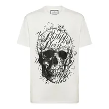 Philipp Plein - T-Shirt Coursive - Größe 3XL - weiß Philipp Plein - T-Shirt Coursive - Größe 3XL - weiß