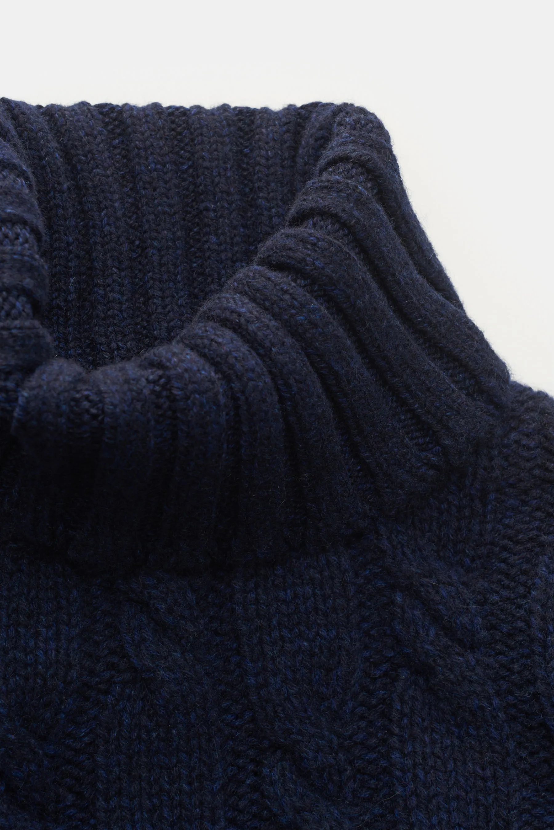 Fedeli - Herren - Cashmere Rollkragenpullover 'Tecknet Baker' navy – Bild 2