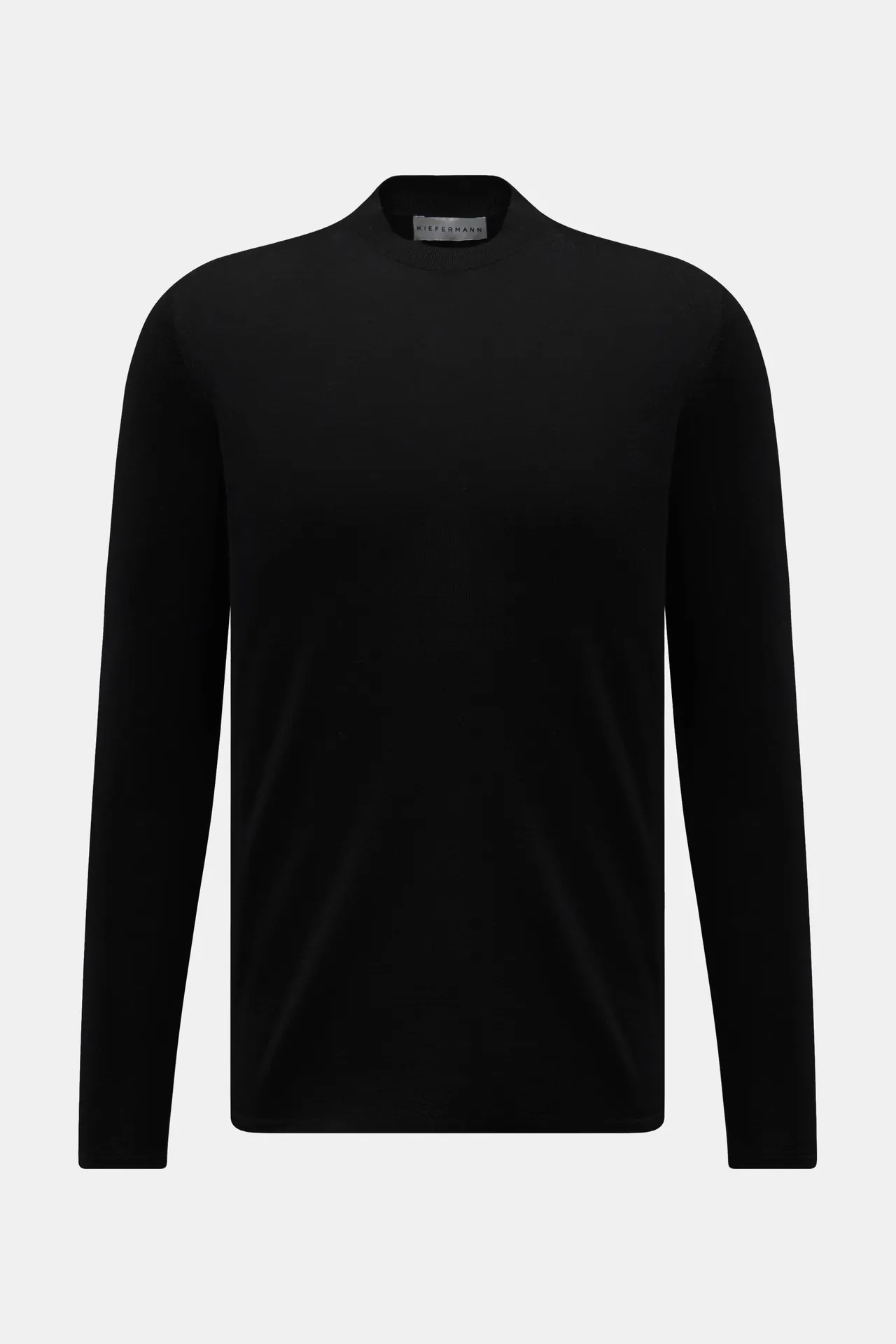 Kiefermann - Herren - Merino Feinstrick-Pullover schwarz Kiefermann - Herren - Merino Feinstrick-Pullover schwarz