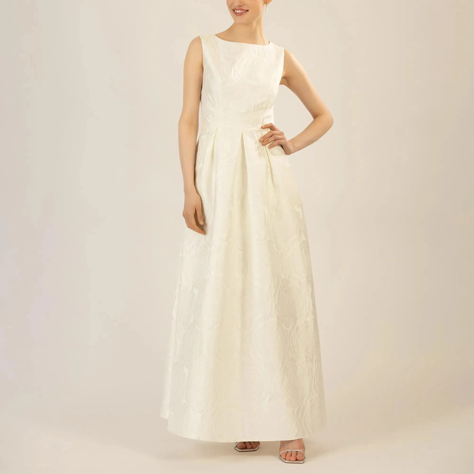 Apart - langes Hochzeitskleid - Größe 42 - creme – Bild 4