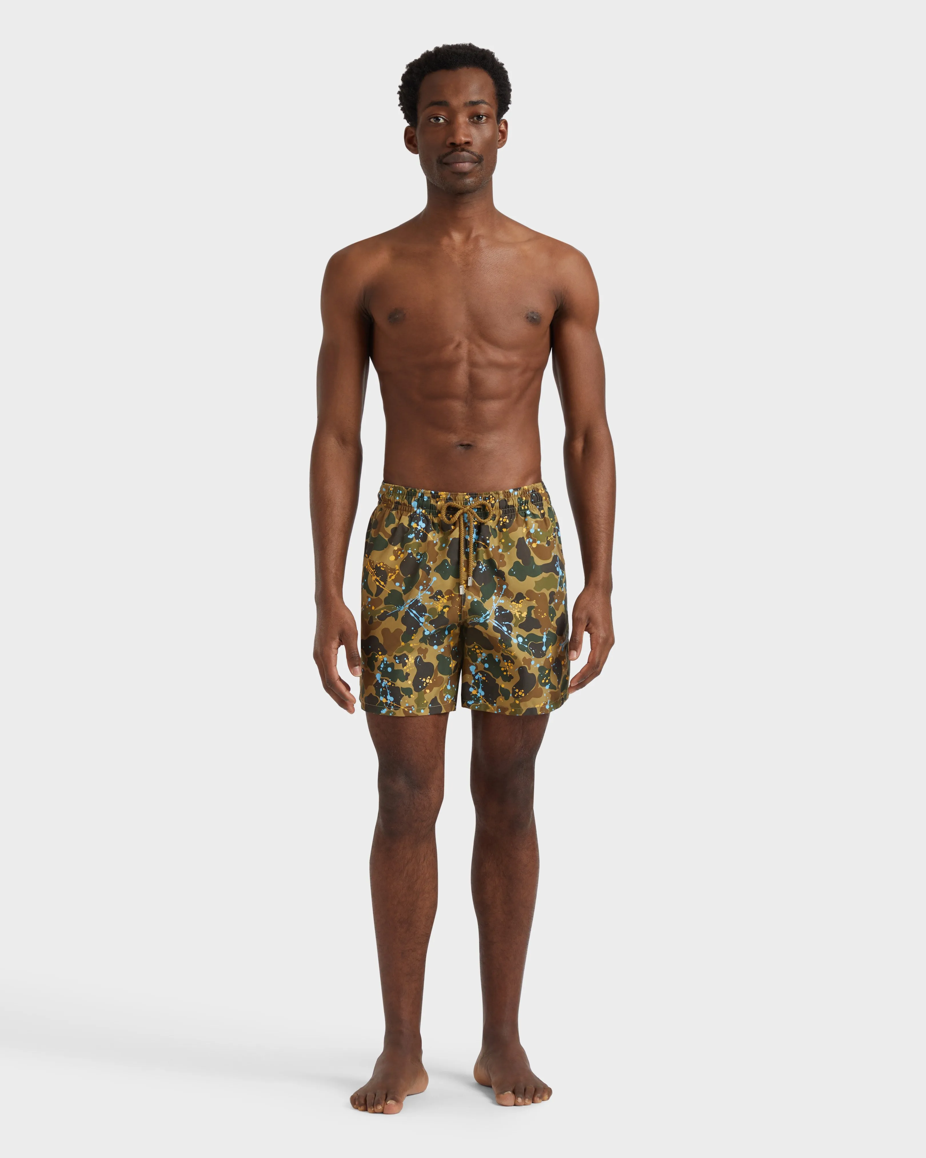 Vilebrequin - Camo Splash Badeshorts Für Herren - Vbq X Palm Angels - Bademode - Moorea - Marone - Größe S – Bild 3