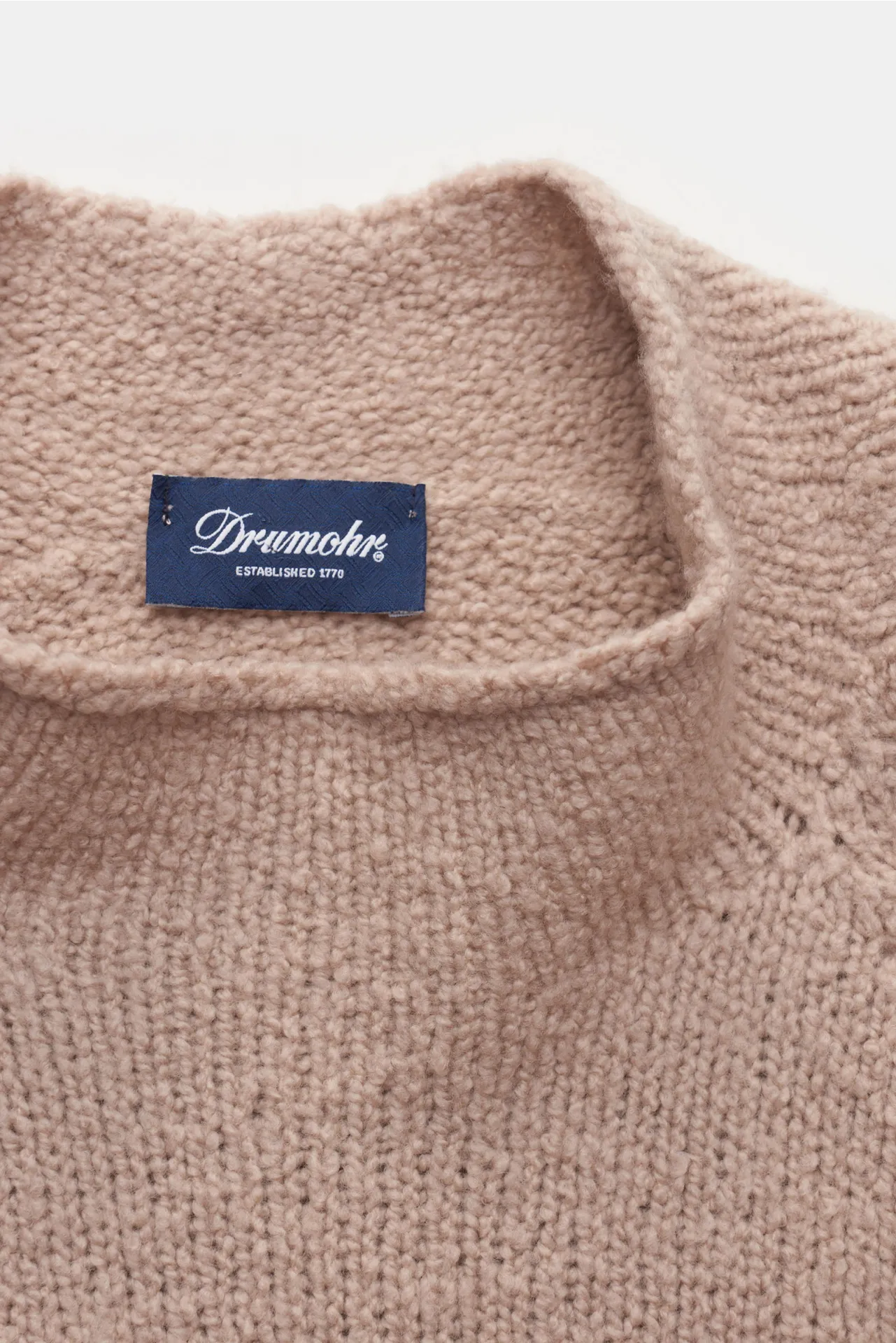 Drumohr - Herren - Merino Rundhalspullover sand – Bild 2