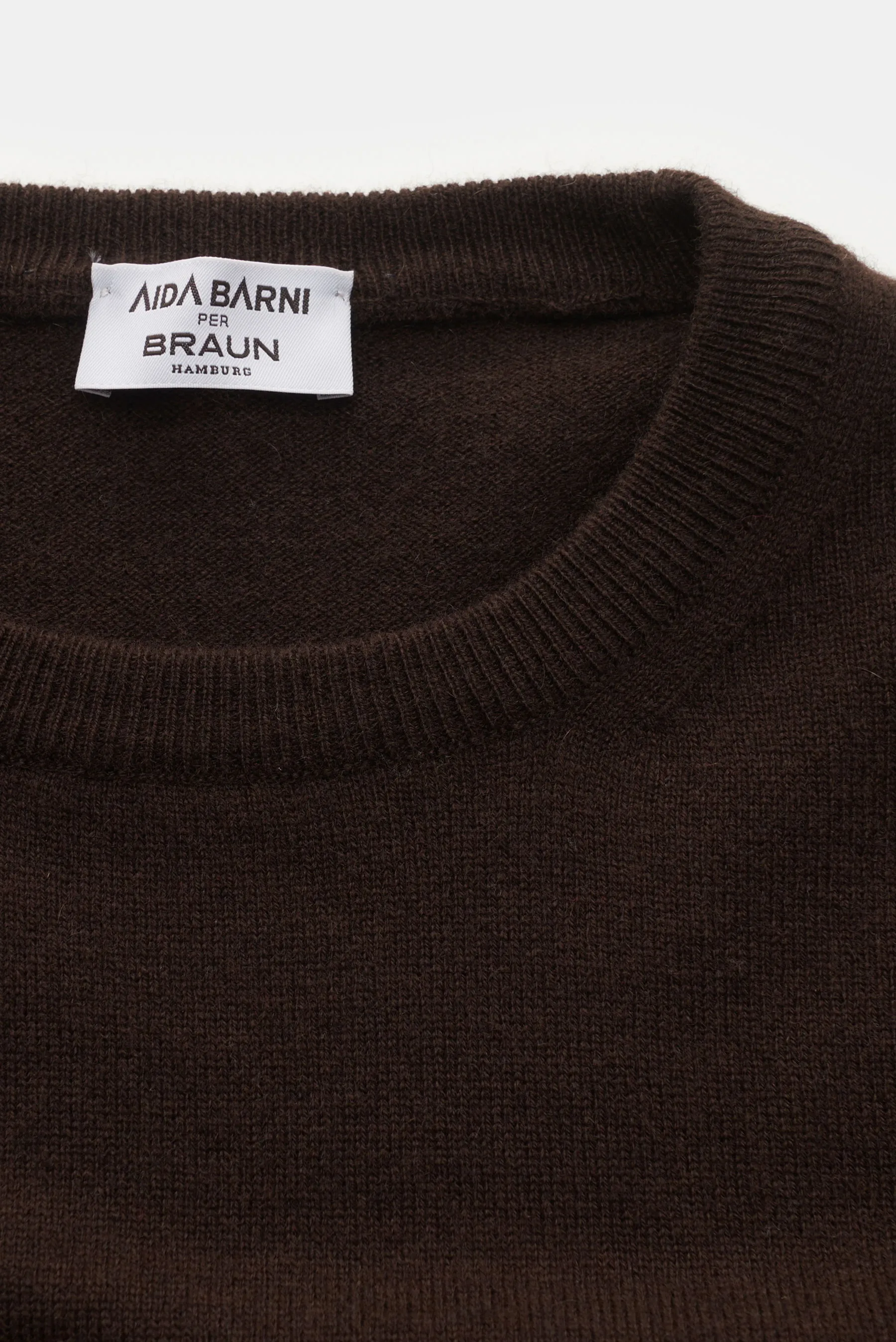 Aida Barni - Herren - Cashmere Rundhalspullover dunkelbraun – Bild 2
