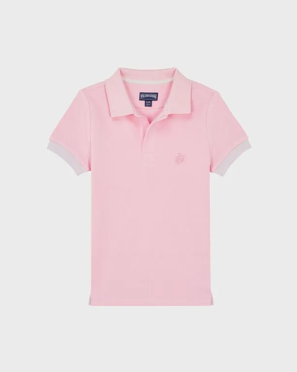 Vilebrequin - Boys Cotton Pique Polo Shirt Solid - Polohemd - Pantin - Rosa - Größe 12 Vilebrequin - Boys Cotton Pique Polo Shirt Solid - Polohemd - Pantin - Rosa - Größe 12