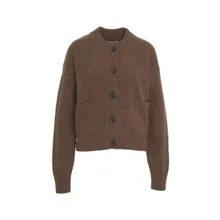 Department Five - Textured Knit Cardigan With Round Neckline And But - Größe XS - grau Department Five - Textured Knit Cardigan With Round Neckline And But - Größe XS - grau