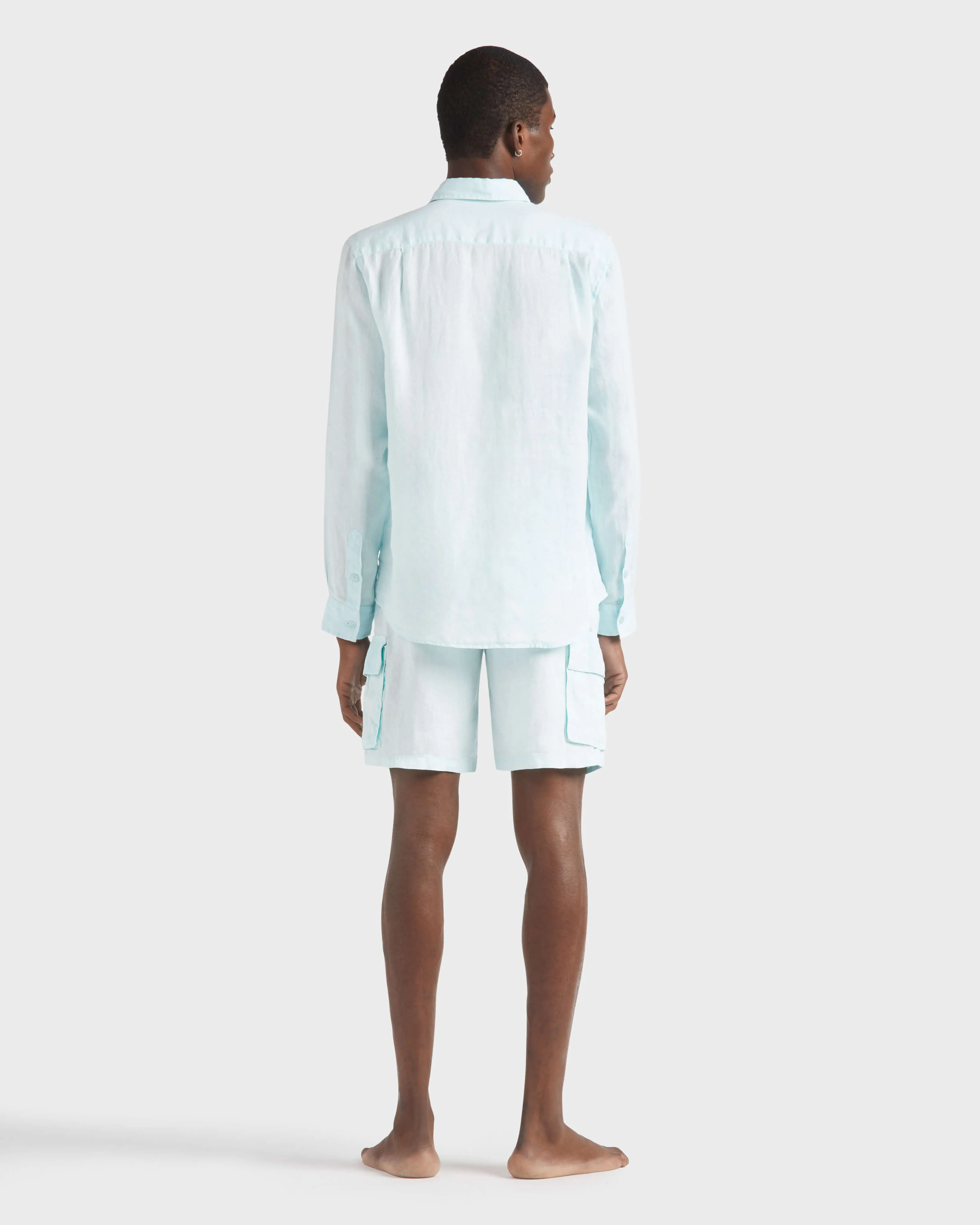 Vilebrequin - Natural Dye Leinenhemd Für Herren - Hemd - Caroubis - Blau - Größe S – Bild 4