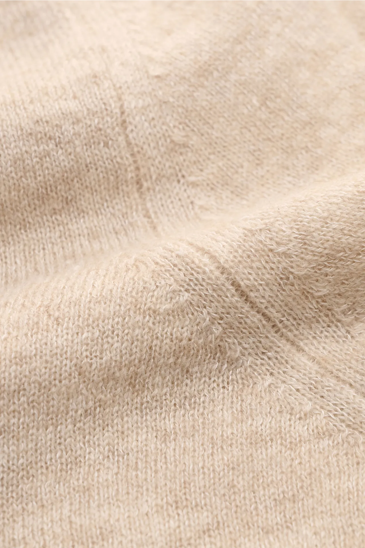 Fedeli - Herren - V-Neck Pullover beige meliert – Bild 4