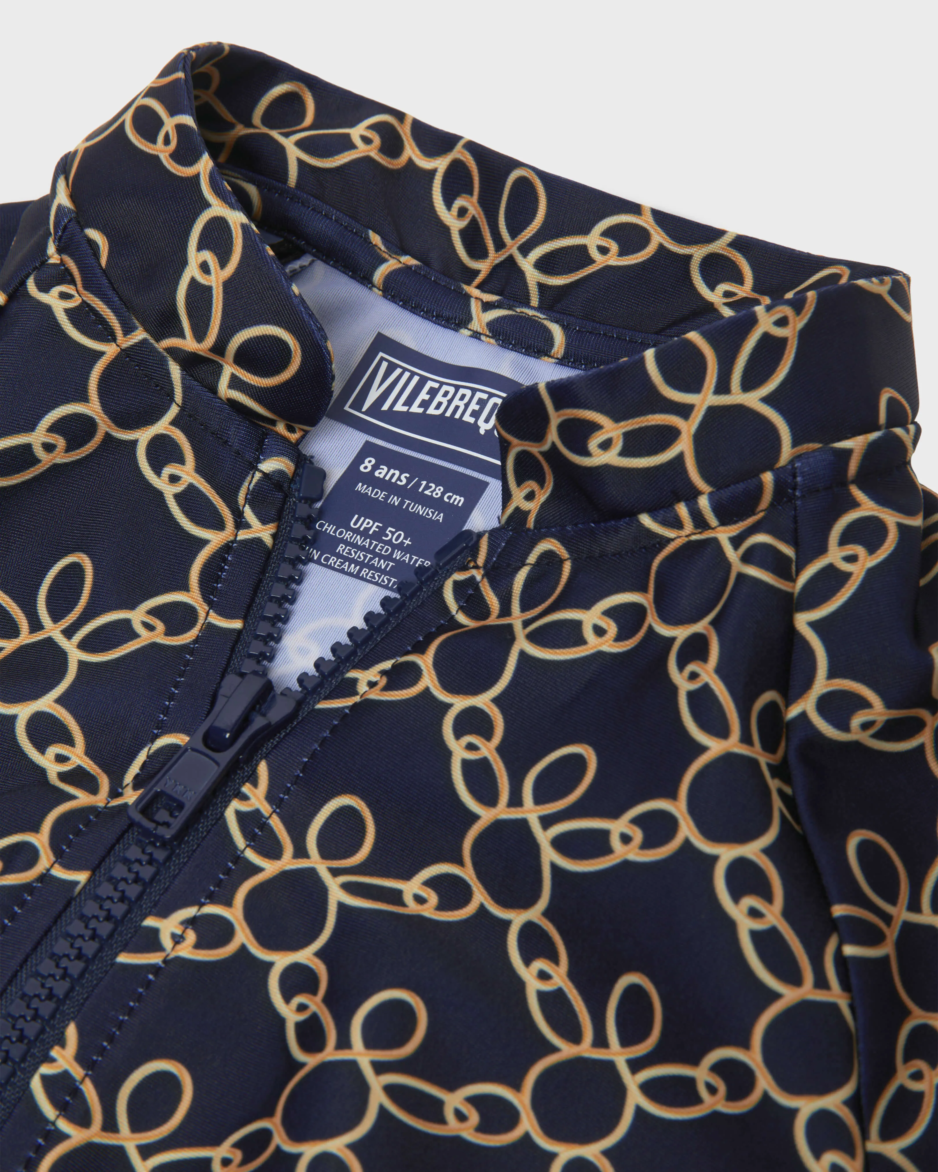 Vilebrequin - Langärmeliger Turtles Chain Rashguard Mit Reißverschluss Für Jungen - Rashguard - Ginko-zy - Blau - Größe 12 – Bild 3