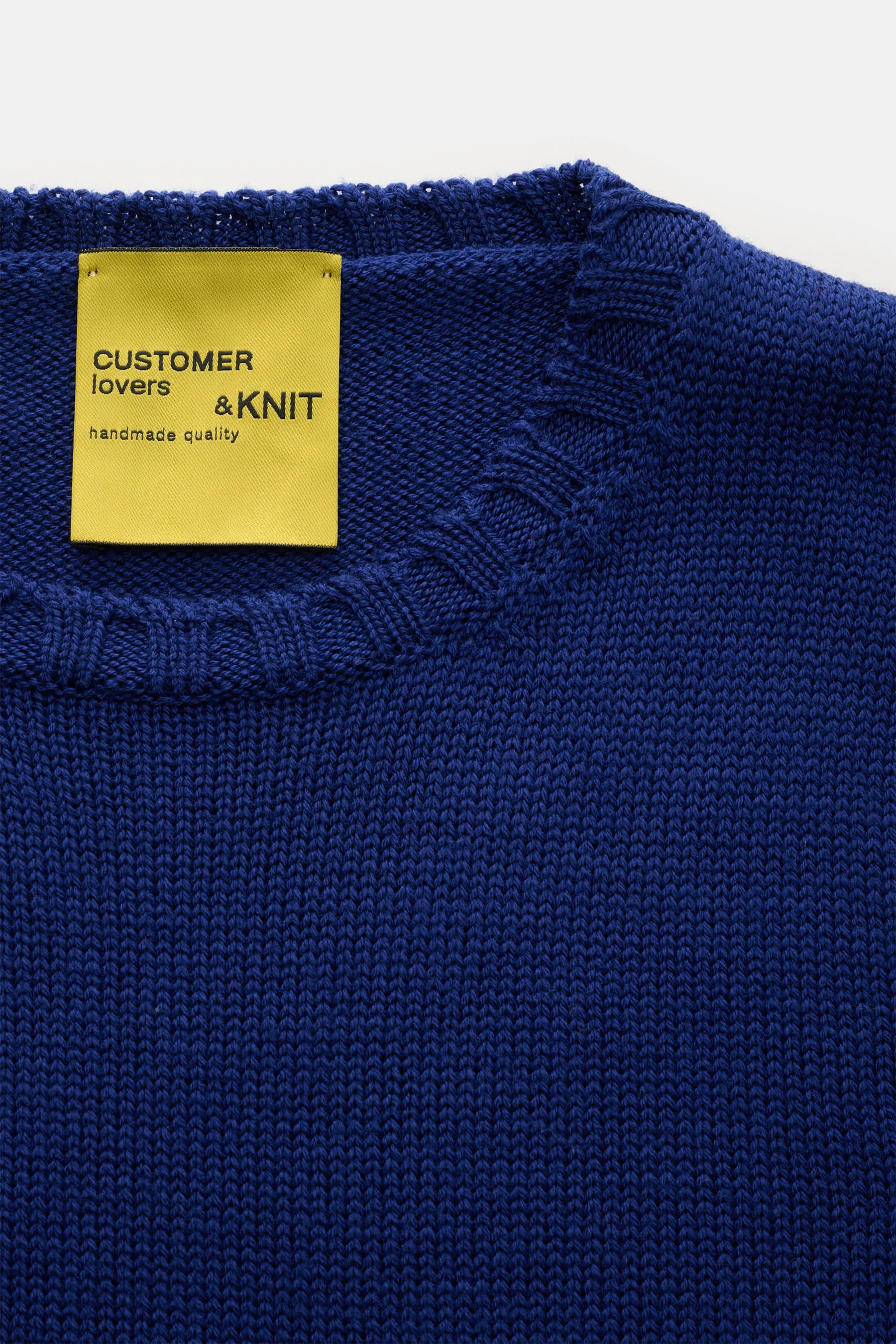 B.F. Knitwear - Herren - Merino Rundhalspullover dunkelblau – Bild 2