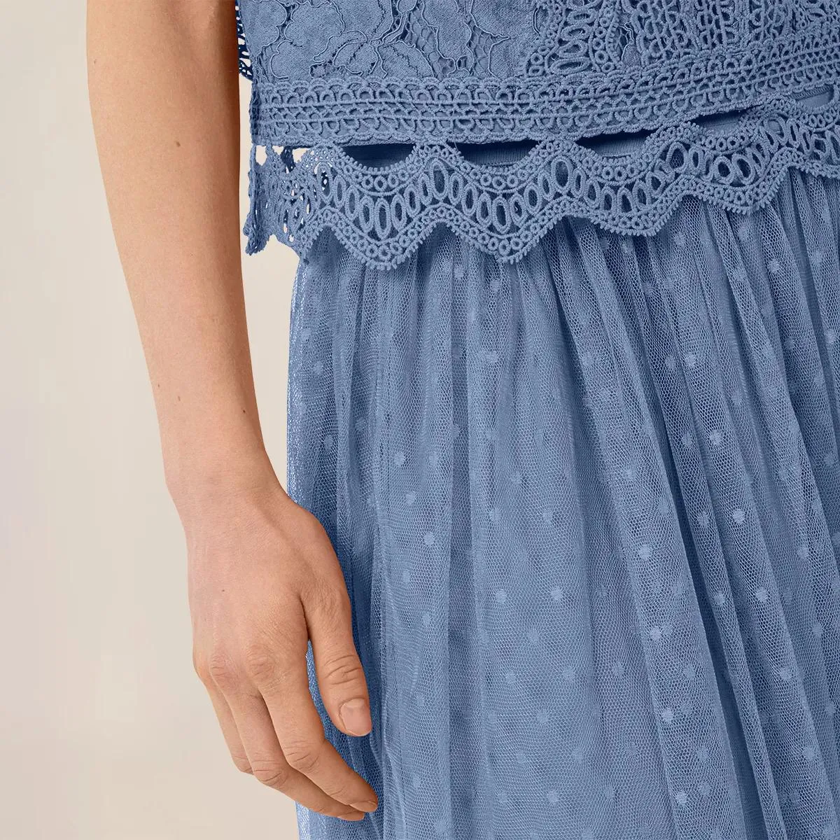 Apart - Tüllrock - Größe 34 - blau – Bild 3