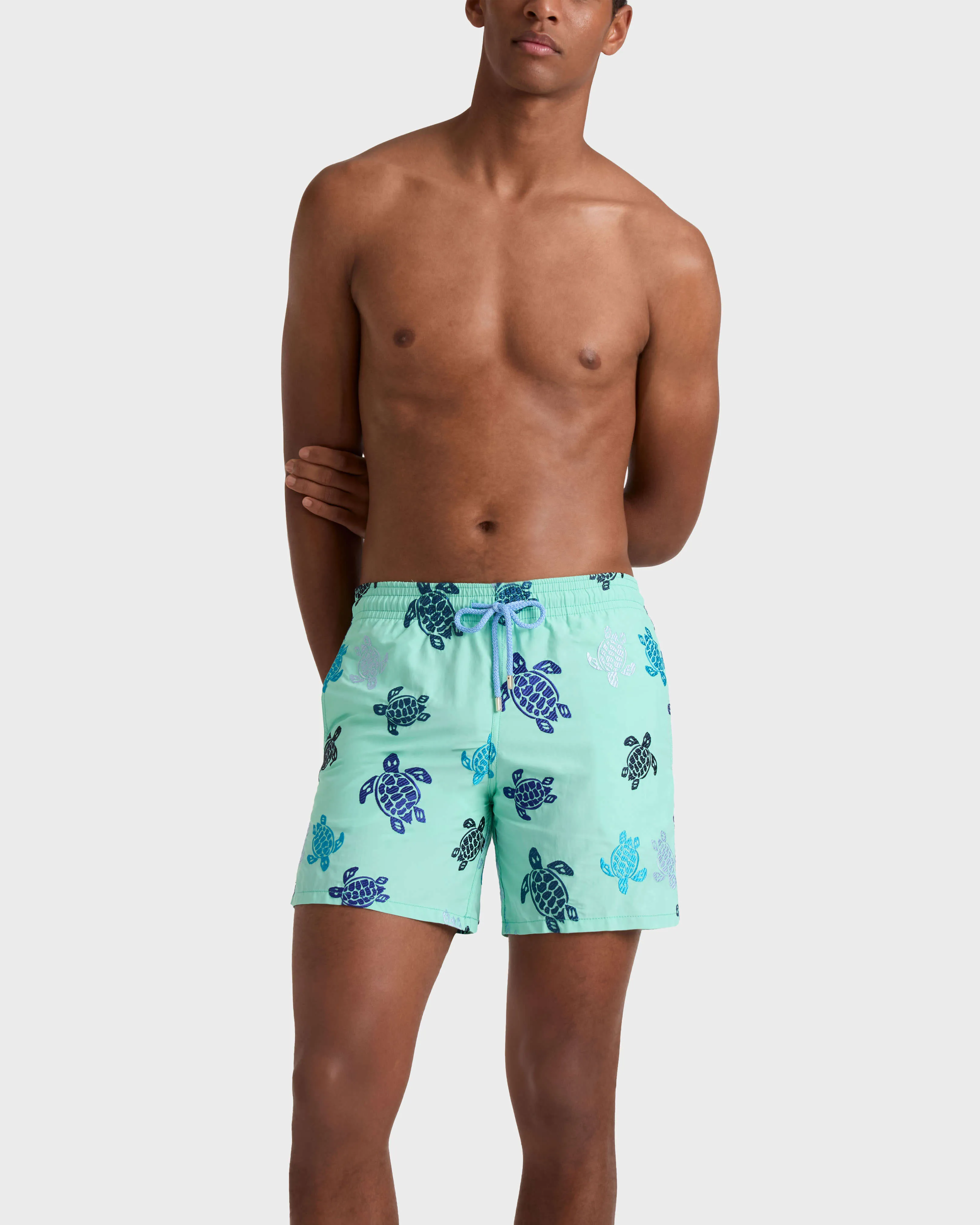 Vilebrequin - Herren-badeshorts Ronde Des Tortues Bestickt – Limitierte Auflage - Bademode - Mistral - Grün - Größe XXXL – Bild 3